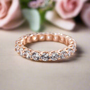 2.2 ct Pear-Cut Rose Gold Halo Bridal Ring Set-Evani Naomi Jewelry