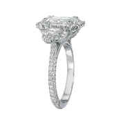 2.5 Ct Radiant Cut Three Stone Engagement Ring-Evani Naomi Jewelry