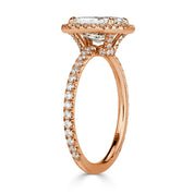 2.50 ct Halo Radiant Cut Diamond Engagement Ring-Evani Naomi Jewelry