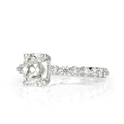 2.50 ct Old Mine Cut Diamond 14k White Gold Engagement Ring-Evani Naomi Jewelry