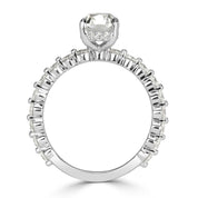 2.50 ct Old Mine Cut Diamond 14k White Gold Engagement Ring-Evani Naomi Jewelry