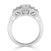 2.50 ct Radiant Cut Diamond 14k White Gold Engagement Ring-Evani Naomi Jewelry