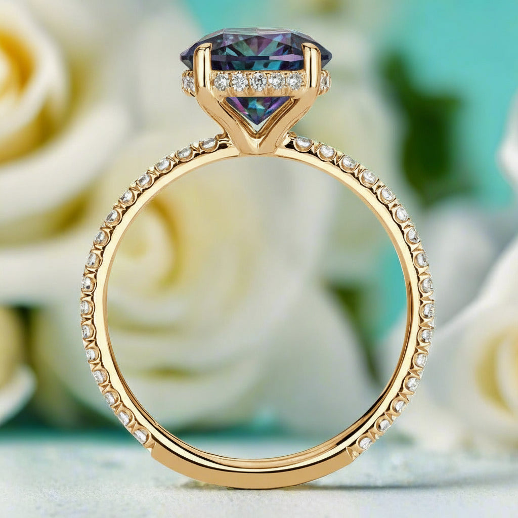 2.50 ct Round Brilliant Cut Diamond Engagement Ring-Evani Naomi Jewelry
