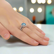 2.60 ct Round-cut Diamond Halo Bridal Set-Evani Naomi Jewelry