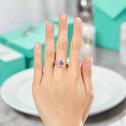 2.60 ct Round-cut Diamond Halo Bridal Set-Evani Naomi Jewelry