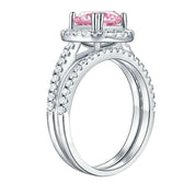 2.60 ct Round-cut Diamond Halo Bridal Set-Evani Naomi Jewelry