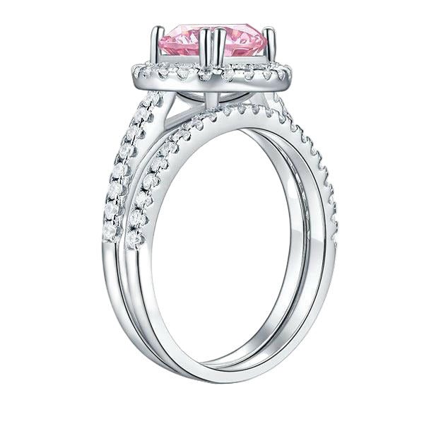 2.60 ct Round-cut Diamond Halo Bridal Set-Evani Naomi Jewelry