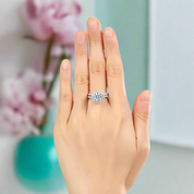 2.60 ct Round-cut Diamond Halo Bridal Set-Evani Naomi Jewelry