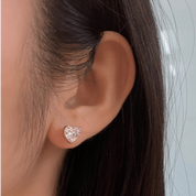 2.7 ct Heart-cut Diamond Stud Earrings-Evani Naomi Jewelry