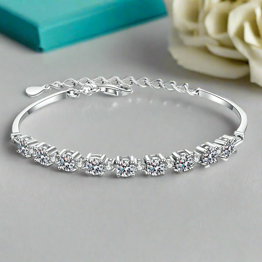 2.7 ct Round Diamonds Chain Bracelet-Evani Naomi Jewelry