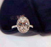 2ct D Color Oval Cut Diamond Engagement Ring-Evani Naomi Jewelry