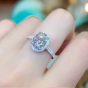 2ct Excellent Oval Cut Sparkling Diamond Engagement Ring-Evani Naomi Jewelry