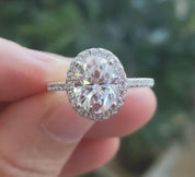 2ct Oval Cut Diamond Wedding Ring-Evani Naomi Jewelry