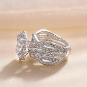 3.0 Ct Halo Radiant Cut Insert Ring Set-Evani Naomi Jewelry