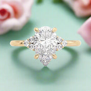 3.0 Ct Pear Cut Diamond Engagement Ring-Evani Naomi Jewelry