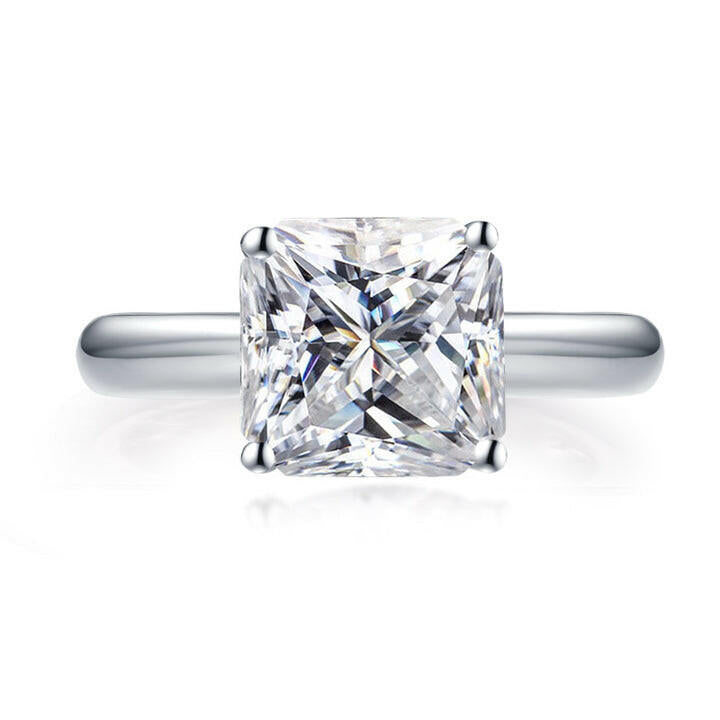 3.0 Ct Princess Cut Diamond Classic Solitaire Engagement Ring-Evani Naomi Jewelry