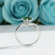 3.0 Ct Round Cut Diamond Twisted Bypass Pave Engagement Ring-Evani Naomi Jewelry