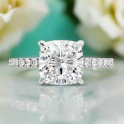 3.0 ct Cushion Cut Diamond Engagement Ring-Evani Naomi Jewelry