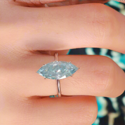 3.0ct Marquise Brilliant Cut Diamond Halo Engagement Ring-Evani Naomi Jewelry