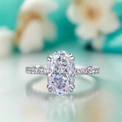 3.5 Ct Oval Cut Diamond Engagement Ring-Evani Naomi Jewelry