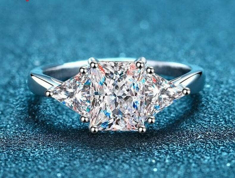 3ct Radiant Cut Diamond Engagement Ring-Evani Naomi Jewelry