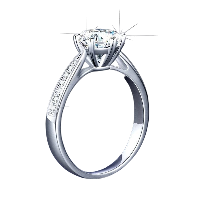 3ct Round Brilliant Diamond Engagement Ring-Evani Naomi Jewelry