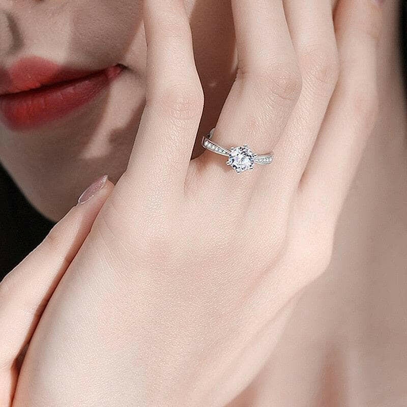 3ct Round Brilliant Diamond Engagement Ring-Evani Naomi Jewelry