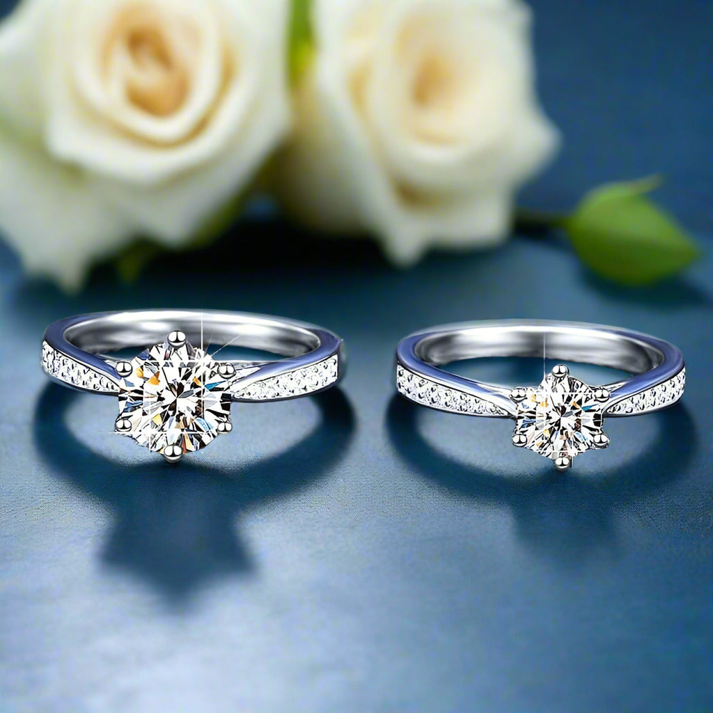 3ct Round Brilliant Diamond Engagement Ring-Evani Naomi Jewelry