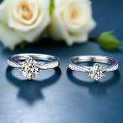 3ct Round Brilliant Diamond Engagement Ring-Evani Naomi Jewelry