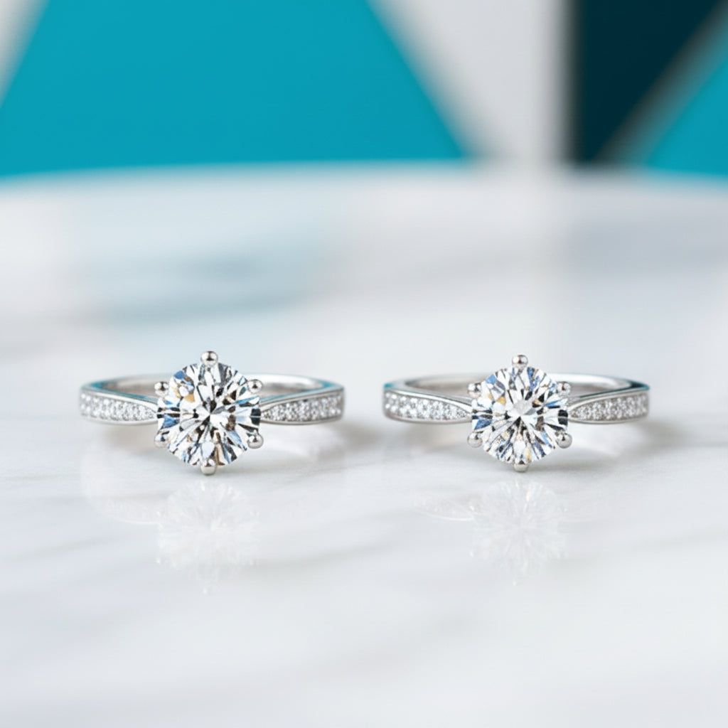 3ct Round Brilliant Diamond Engagement Ring-Evani Jewelry