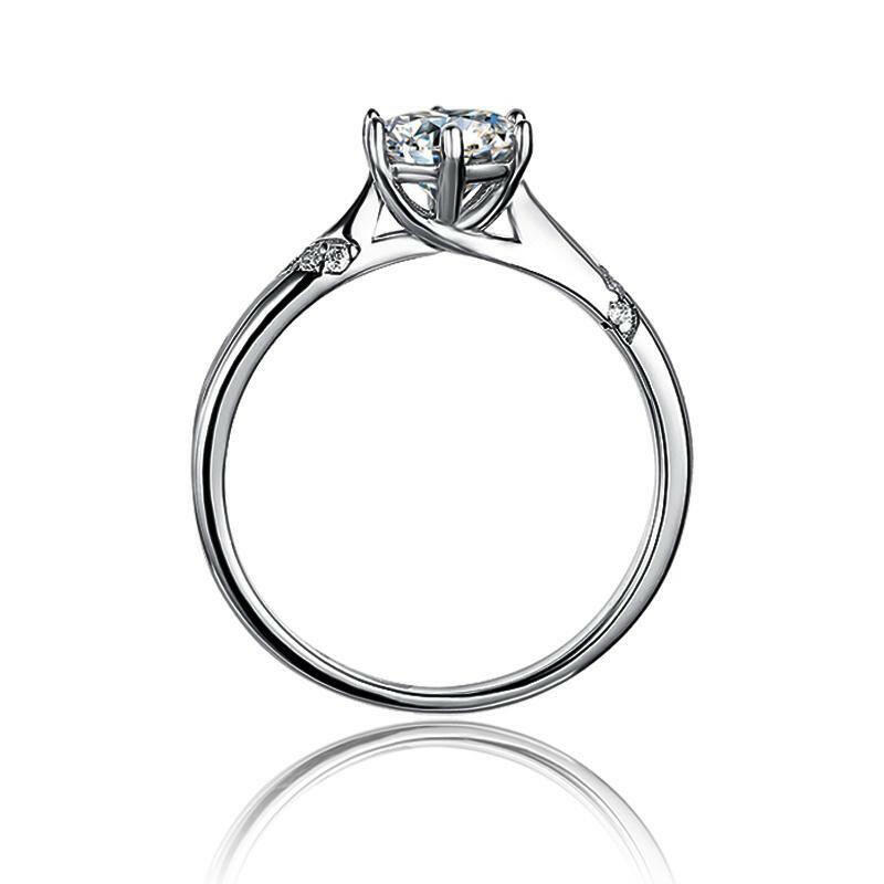 3ct Round Diamond Solitaire Engagement Ring-Evani Naomi Jewelry