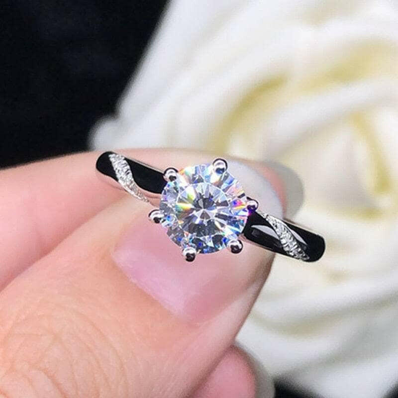 3ct Round Diamond Solitaire Engagement Ring-Evani Naomi Jewelry