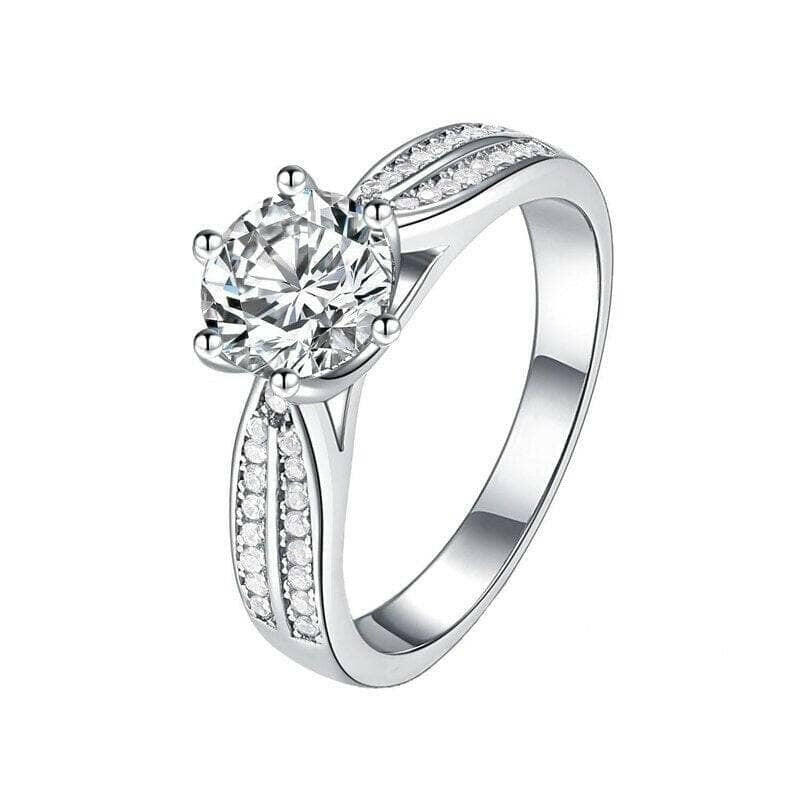 3ct Round Diamond Wedding Ring-Evani Naomi Jewelry