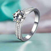 3ct Round Diamond Wedding Ring-Evani Naomi Jewelry