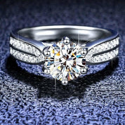 3ct Round Diamond Wedding Ring-Evani Naomi Jewelry