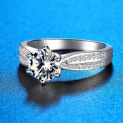 3ct Round Diamond Wedding Ring-Evani Naomi Jewelry