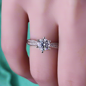 3ct Round Diamond Wedding Ring-Evani Naomi Jewelry