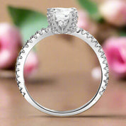 4-Prong 1.00 ct Round Diamond Engagement Ring-Evani Naomi Jewelry