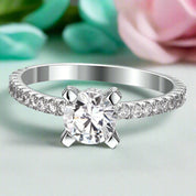 4-Prong 1.00 ct Round Diamond Engagement Ring-Evani Naomi Jewelry
