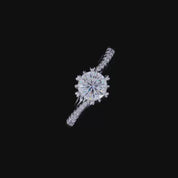 1.0 ct Round Cut Snowflake Diamond Engagement Ring