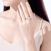 5ct Three Stone Diamond Engagement Ring-Evani Naomi Jewelry