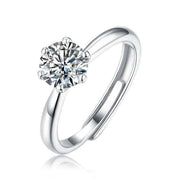 6 Prong 1.00 ct Diamond Solitaire Engagement Ring-Evani Naomi Jewelry