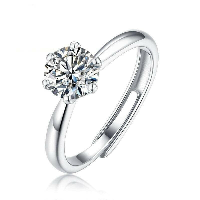 6 Prong 1.00 ct Diamond Solitaire Engagement Ring-Evani Naomi Jewelry