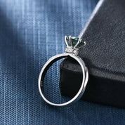 6 Prong Round 1.00 ct Diamond Engagement Ring-Evani Naomi Jewelry