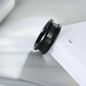 8mm Blank Center Tungsten Wedding Band-Evani Naomi Jewelry