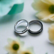 8mm Tungsten Men's Wedding Band with Blank Inlay-Evani Naomi Jewelry