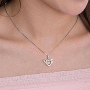 Angel's Wings Dancing Diamond Heart Necklace-Evani Naomi Jewelry