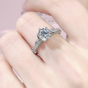 Antique Style 1.00 ct Diamond Engagement Ring-Evani Naomi Jewelry