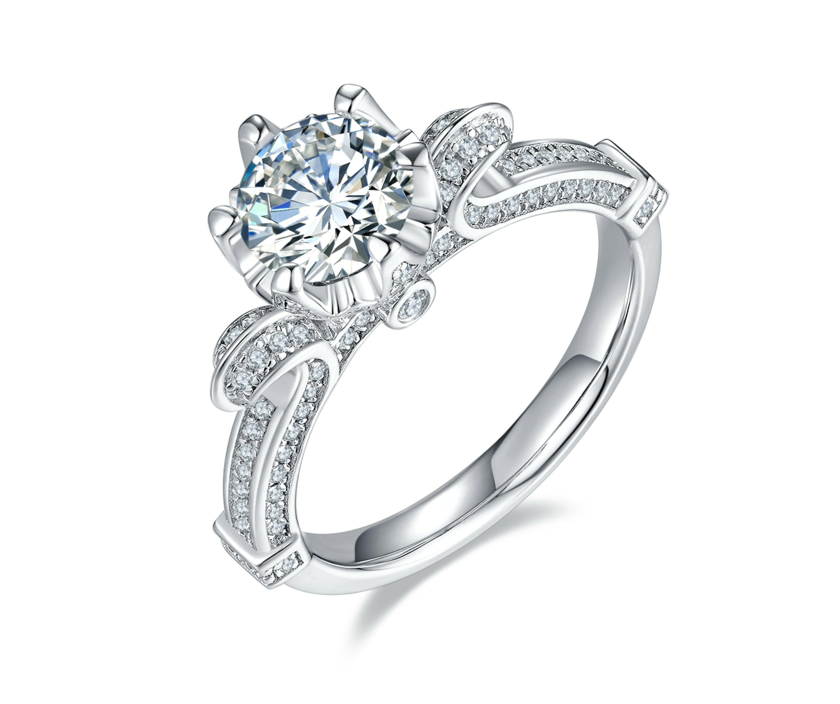 Antique Style 1.00 ct Diamond Engagement Ring-Evani Naomi Jewelry