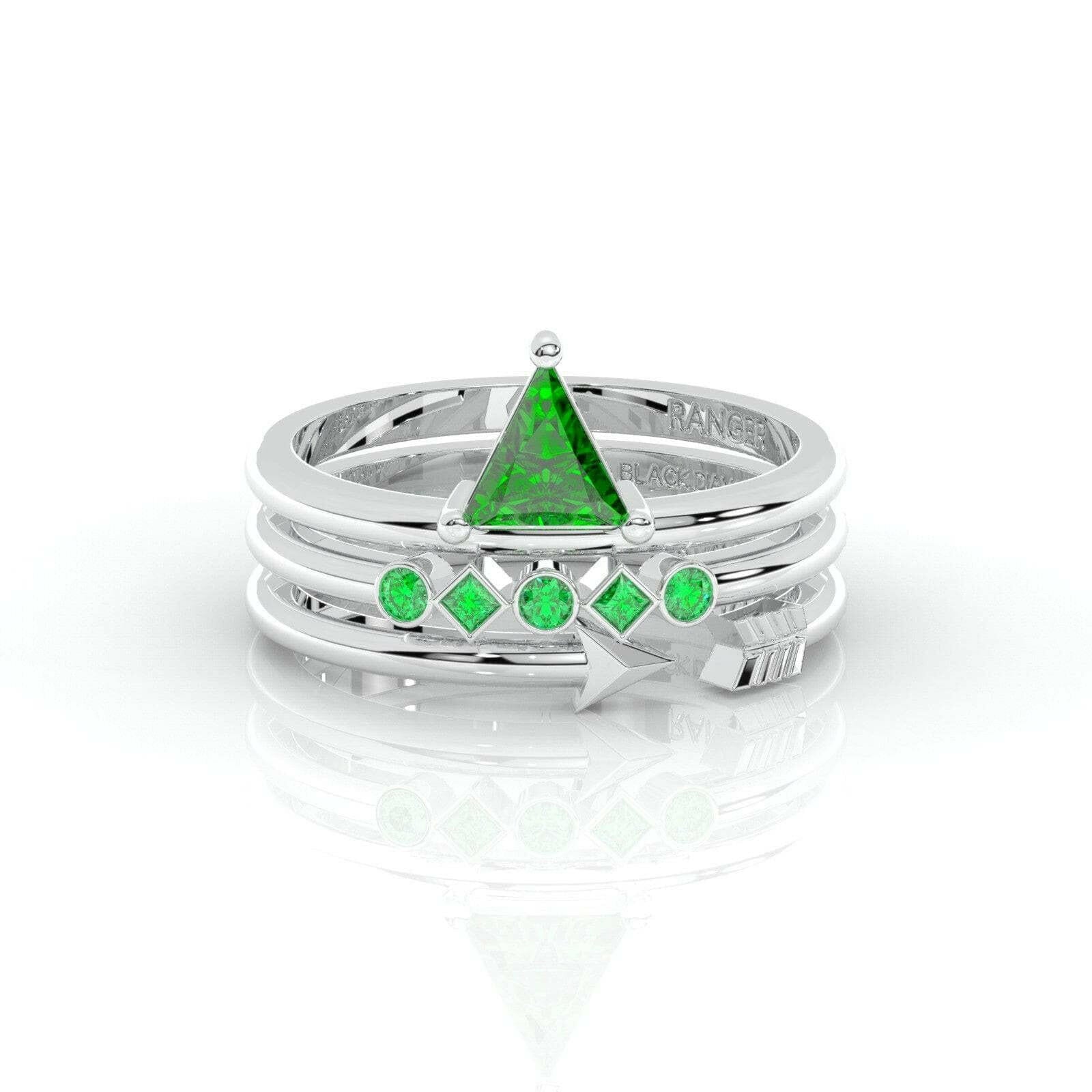 Archers and Rangers Ring Set- Video Game Inspired Rings in 14k Yellow Gold-Evani Naomi Jewelry